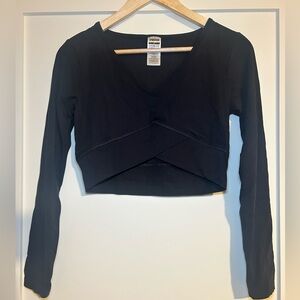 Gymshark Black Long Sleeve Crop Top